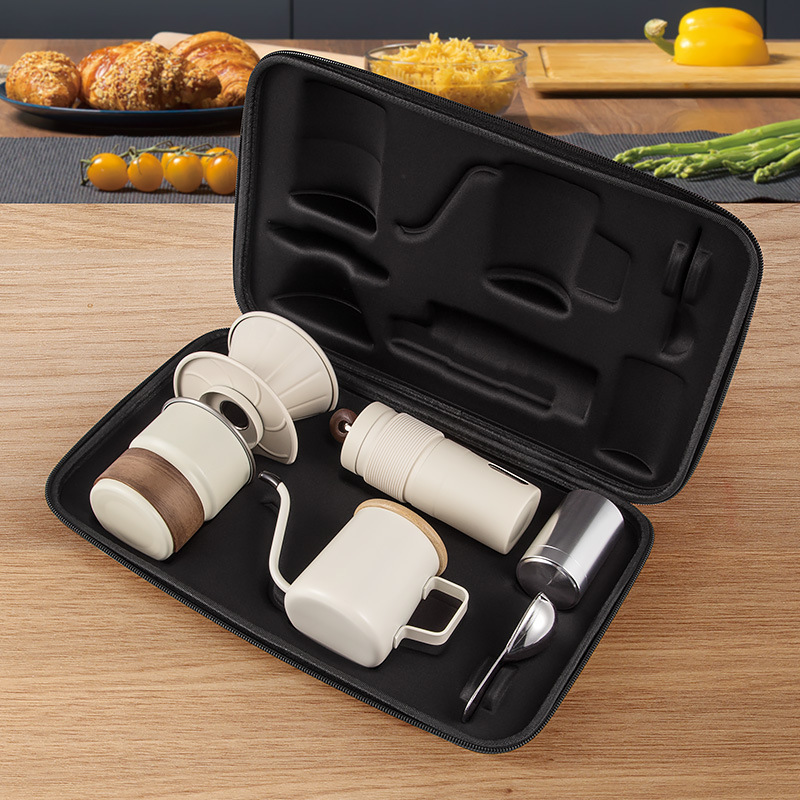 Coffee Equipment Gift Set - 손으로 끓인 커피포트 세트, 휴대용 커피머신,