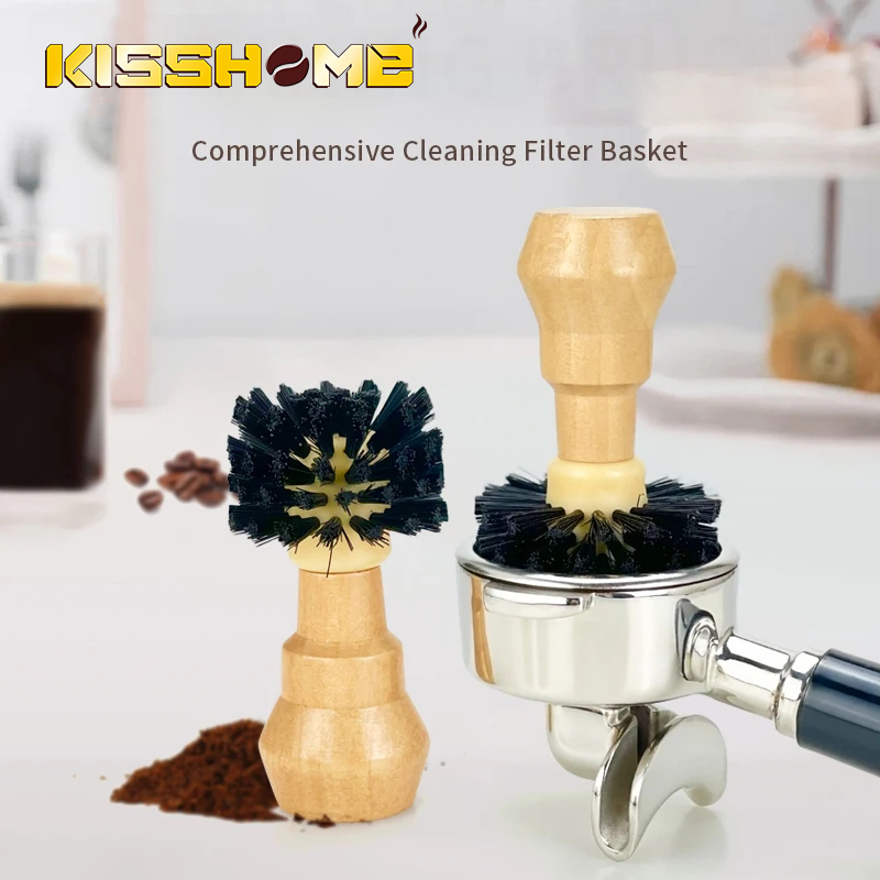 Coffee Equipment At Home - 커피 브러시 클리너 원목 포타필터 바구니