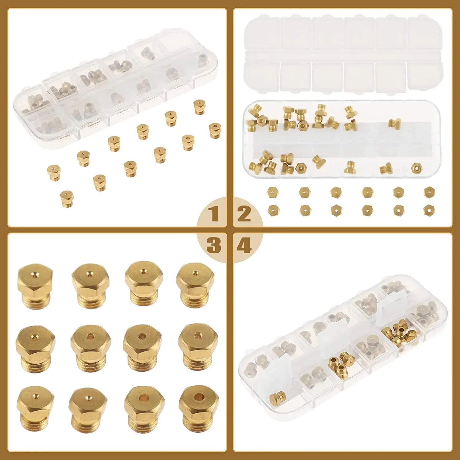 Steam Wand Tip - M6x0.75 mm 솔리드 황동 LP 가스
