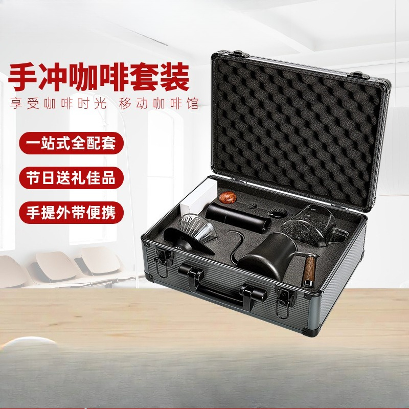 휴대용 핸드드립 커피 세트, 원두 분쇄기 필터 컵 선물 - Coffee Equipment Gift Set 리뷰 및 가격