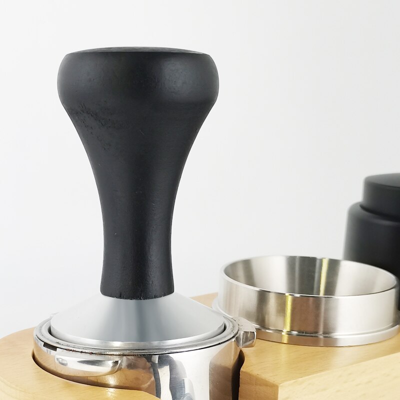 블랙 우드 손잡이가 있는 에스프레소 탬퍼, 51mm,  - Coffee Shop Equipment 리뷰 및 가격